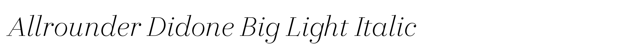 Allrounder Didone Big Light Italic image